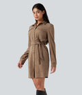 Vestido Ante Manga Larga