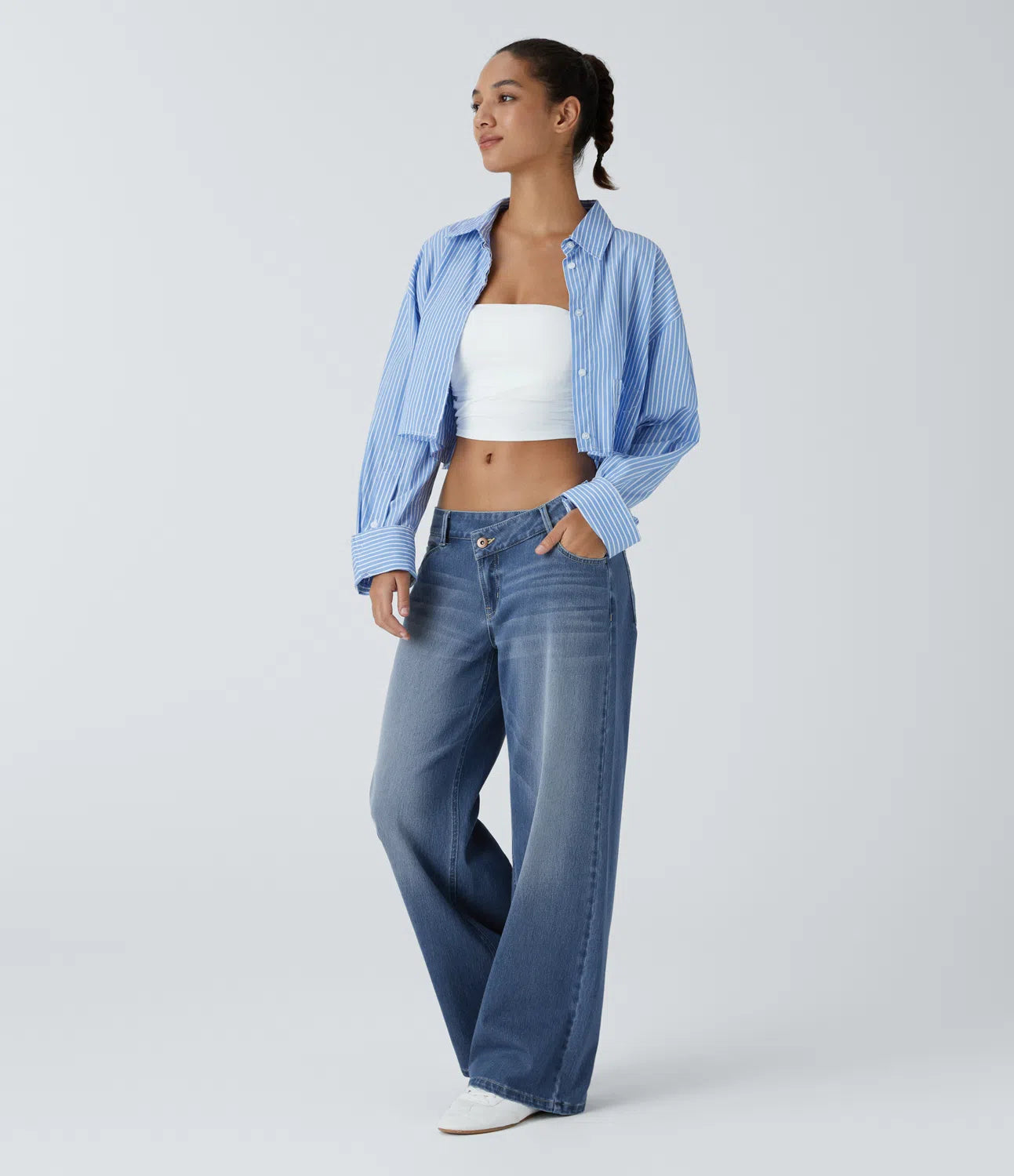Jeans Desgastados Corte Holgado