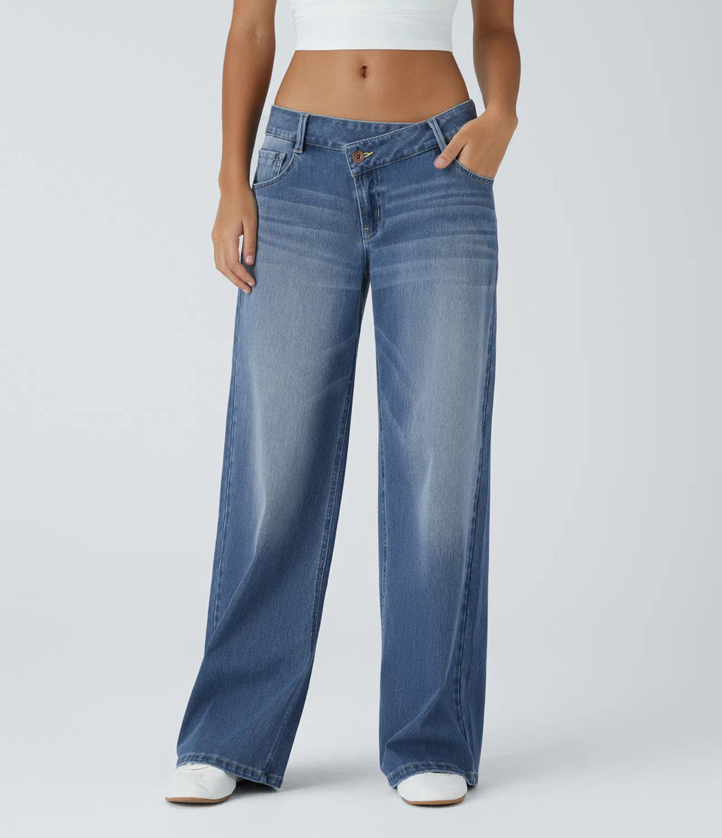 Jeans Desgastados Corte Holgado