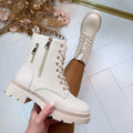 Botas Combat de Cuero PU