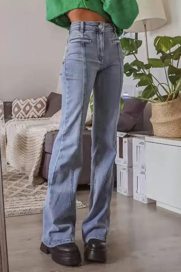 Jean Wide Leg con Estrella Roja