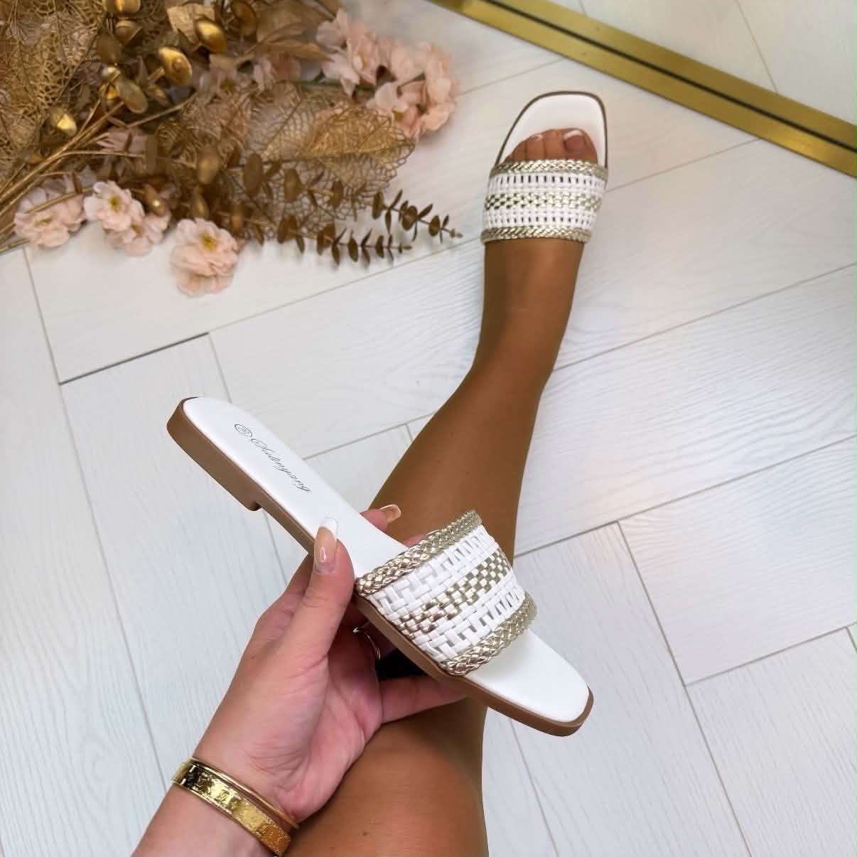 Sandalias Planas de Tejido Trenzado