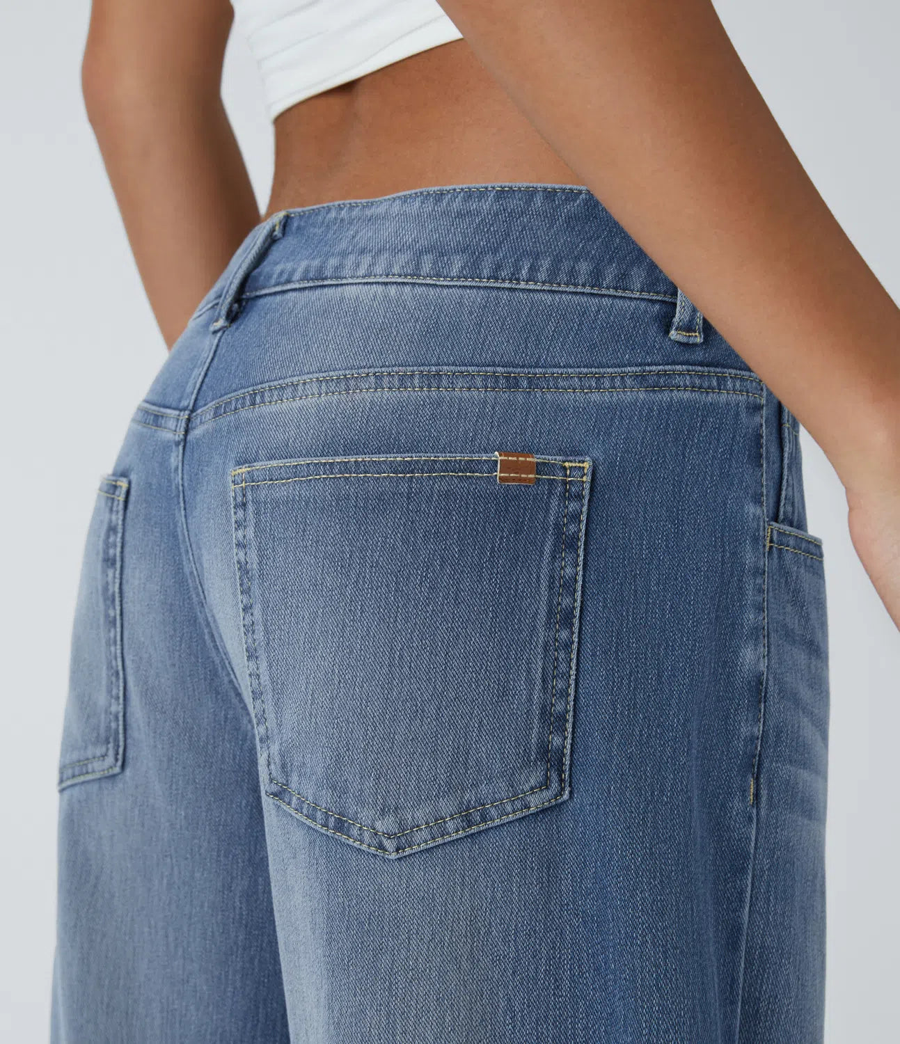 Jeans Desgastados Corte Holgado