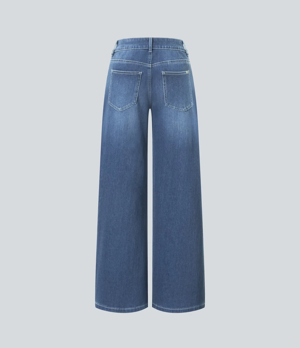 Jeans Desgastados Corte Holgado