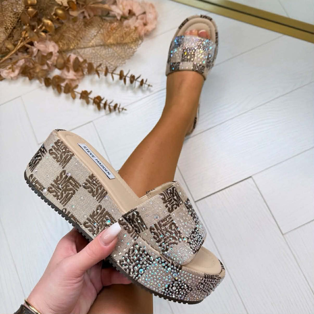 Sandalias de Plataforma con Cristales
