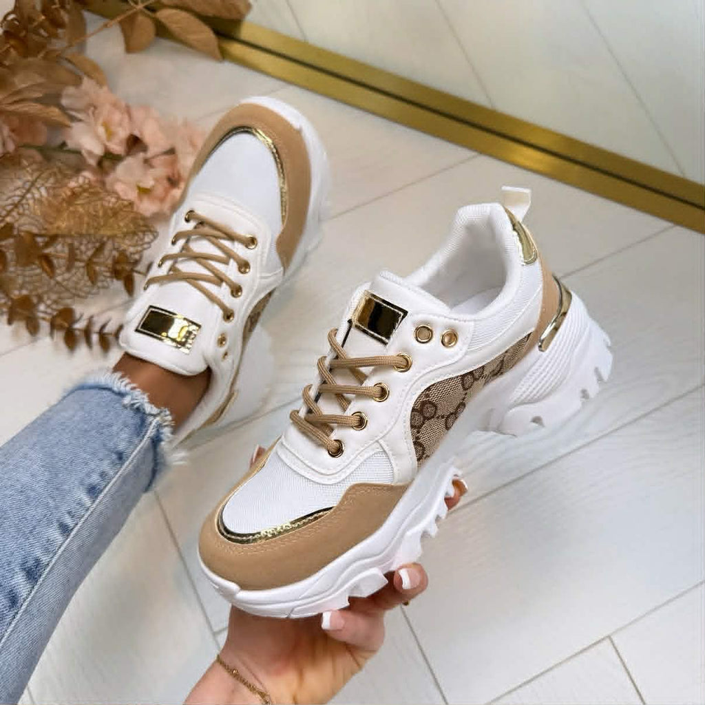Sneakers Chunky con Panel Monograma