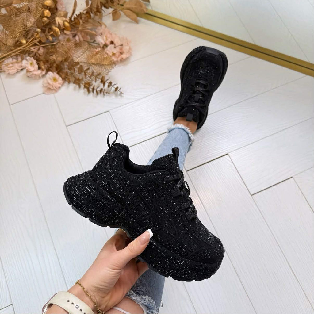 Sneakers Chunky con Glitter Brillos