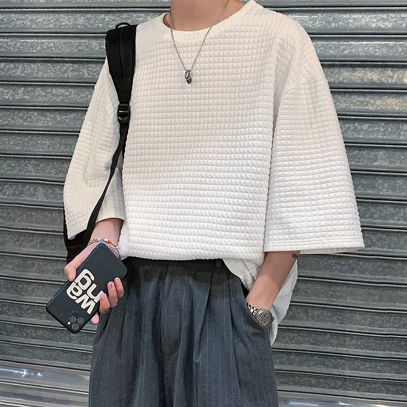 Camiseta Waffle Oversize