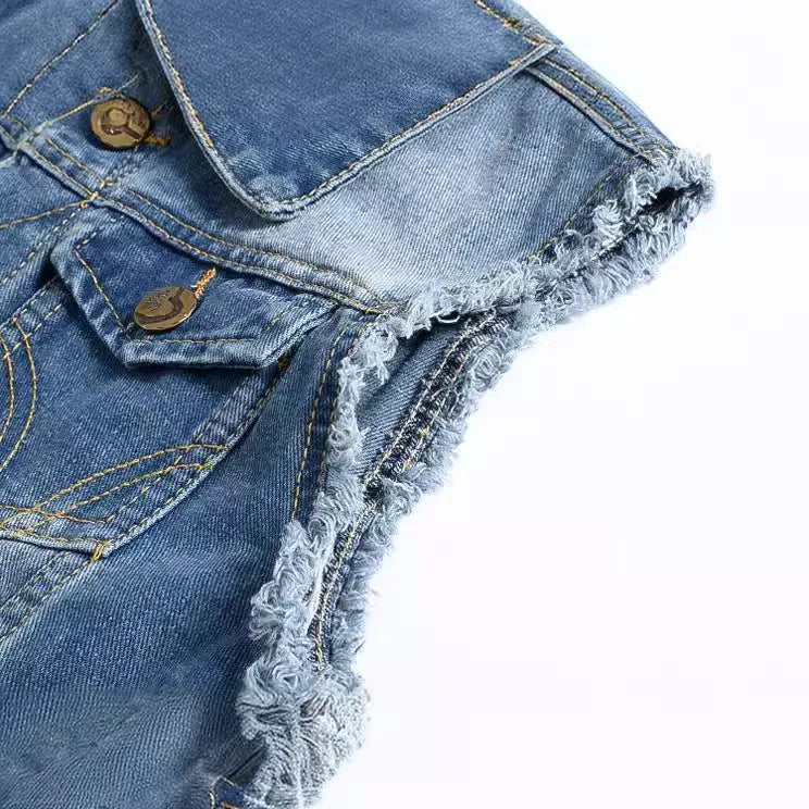 Chaleco Denim Mangas